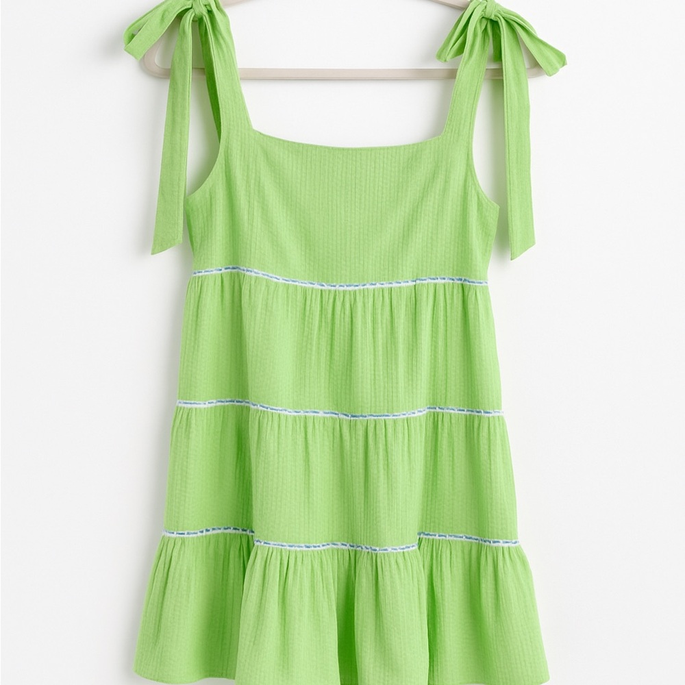 Green Sleeveless Kids Dress